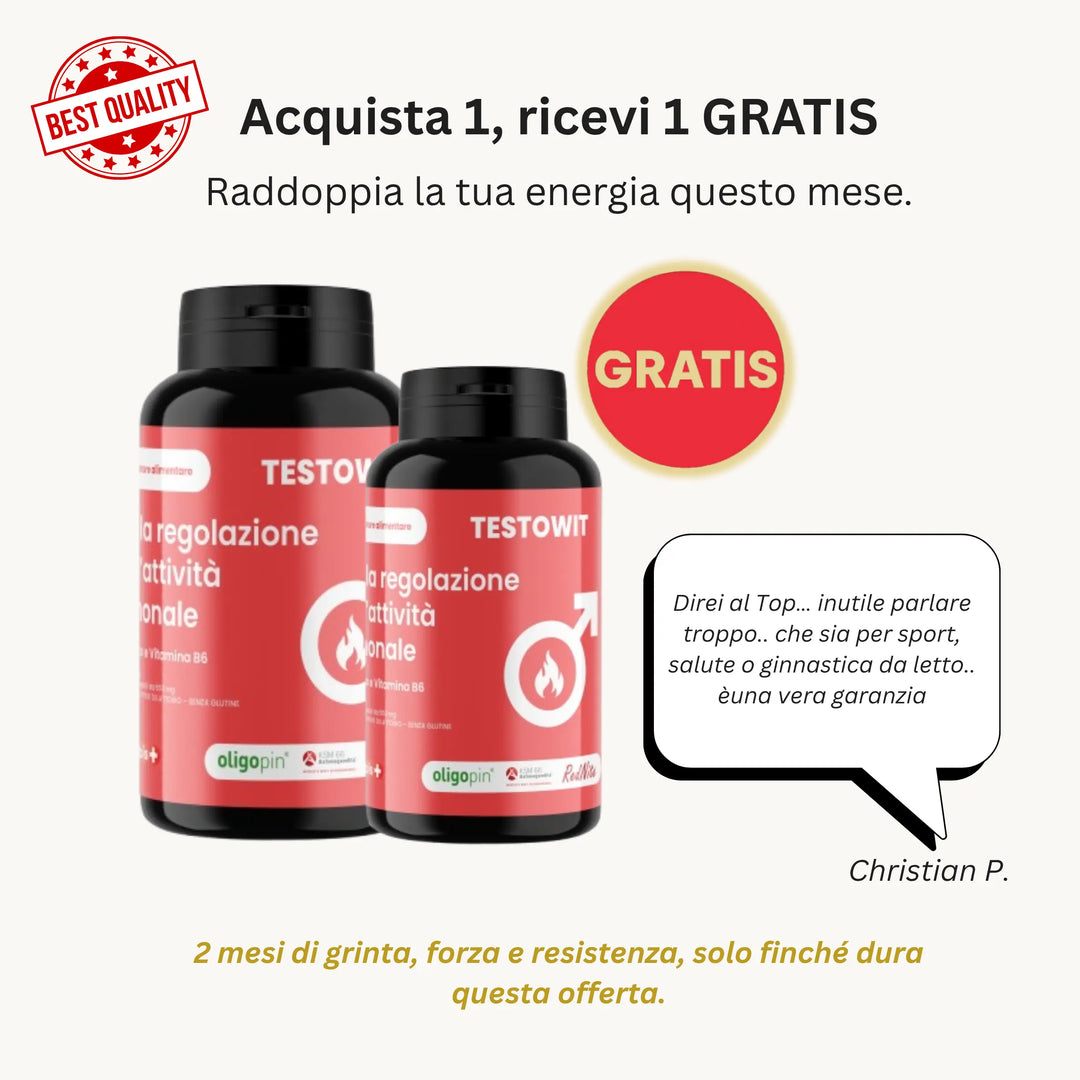 TESTOWIT - Regulación hormonal 120 cps - 2x1 - ORBIS Lifestyle