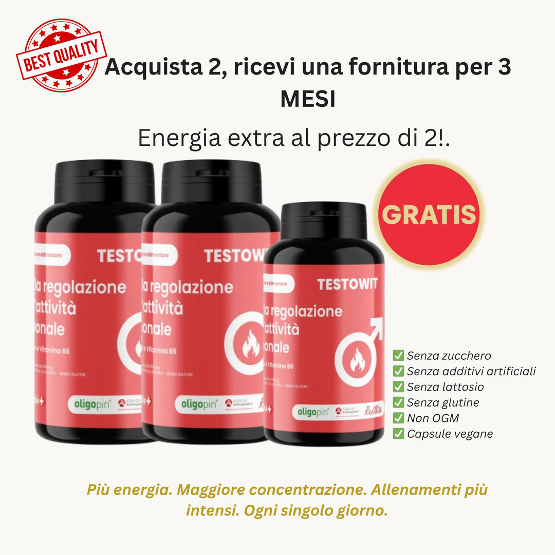 TESTOWIT - Regulación hormonal 120 cps - 3x2 - ORBIS Lifestyle