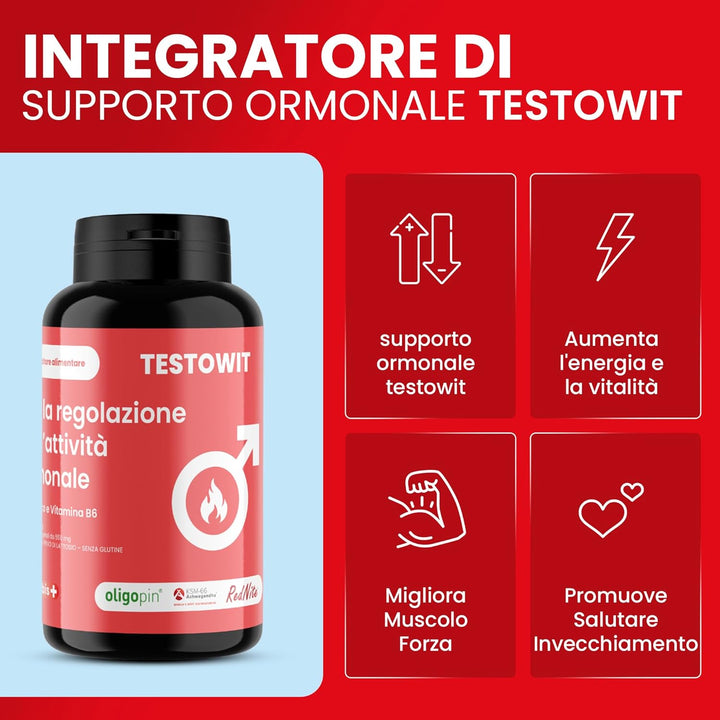 TESTOWIT - Regulación hormonal 120 cps - 2x1 - ORBIS Lifestyle
