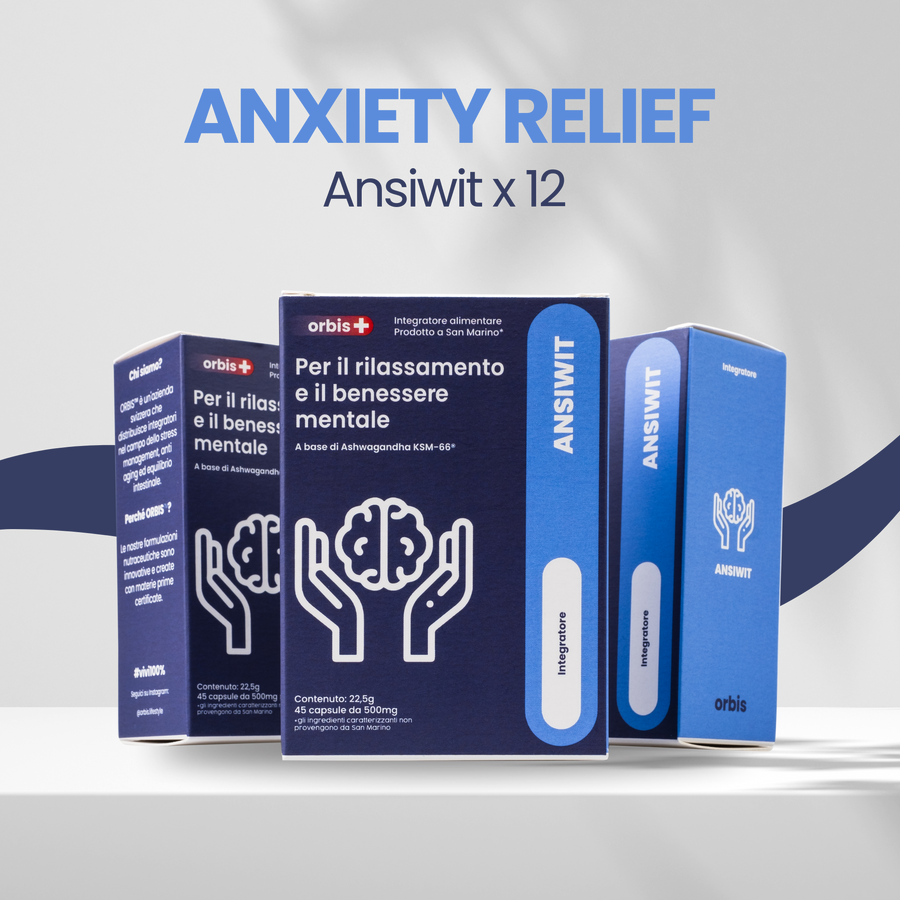 🌼 ALIVIO DE LA ANSIEDAD (Stock de 12 meses): ANSIWIT x 12 - ORBIS Lifestyle