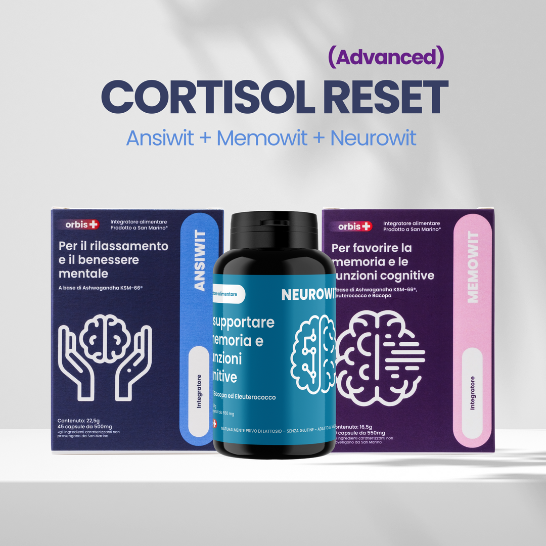 🌿 CORTISOL RESET (avanzado): 2x ANSIWIT + 3x MEMOWIT + 2x NEUROWIT - ORBIS Lifestyle