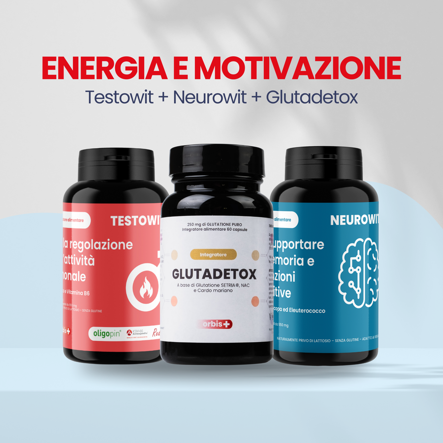 ⚡ ENERGÍA Y MOTIVACIÓN: 2x TESTOWIT + 2x NEUROWIT + 2x GLUTADETOX - ORBIS Lifestyle