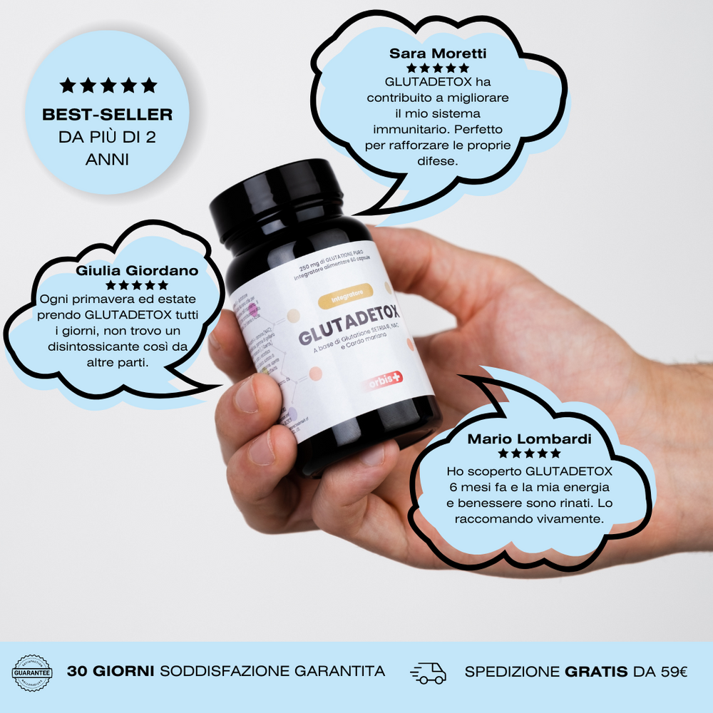 GLUTADETOX - Glutatión Setria® Puro con NAC (60 cápsulas) - ORBIS Lifestyle
