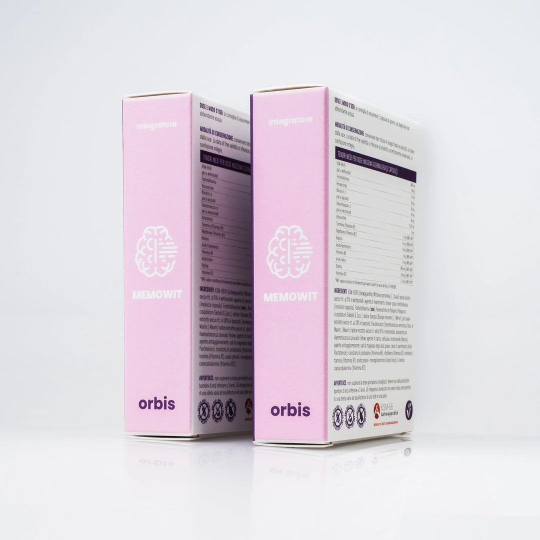 MEMOWIT - Ashwagandha KSM-66® y Vitamina B12 (30 cápsulas) - ORBIS Lifestyle