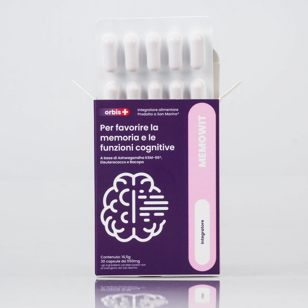 MEMOWIT - Ashwagandha KSM-66® y Vitamina B12 (30 cápsulas) - ORBIS Lifestyle