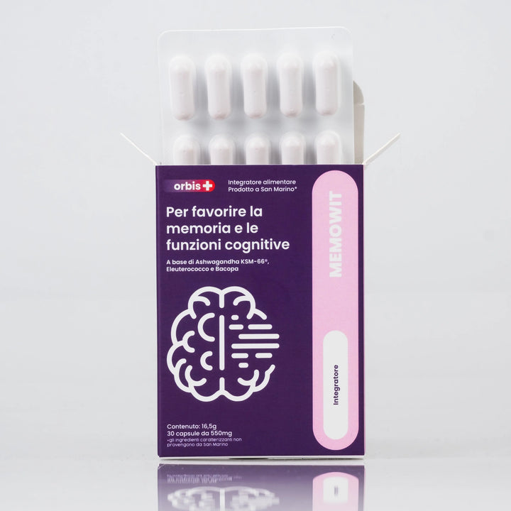 MEMOWIT - Ashwagandha KSM-66® y Vitamina B12 (30 cápsulas) - ORBIS Lifestyle