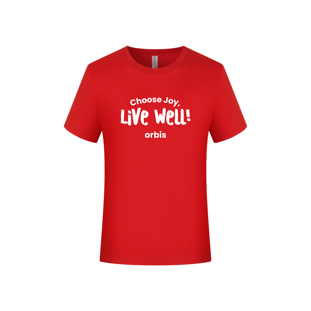 Camiseta orbis+ "Elige la alegría, ¡vive bien!" 👕✨ - ORBIS Lifestyle