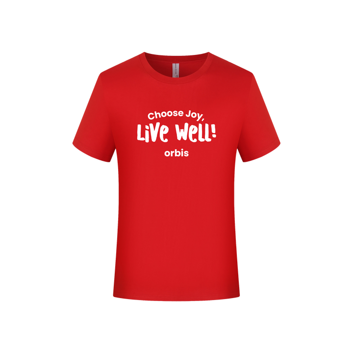 Camiseta orbis+ "Elige la alegría, ¡vive bien!" 👕✨ - ORBIS Lifestyle