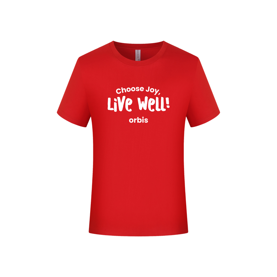 Camiseta orbis+ "Elige la alegría, ¡vive bien!" 👕✨ - ORBIS Lifestyle