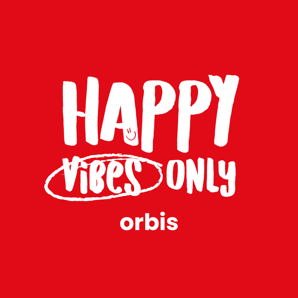 Sudadera con capucha Orbis 'Happy Vibes Only' 🎧😊 - ORBIS Lifestyle